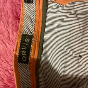 Orvis men’s orange chinos